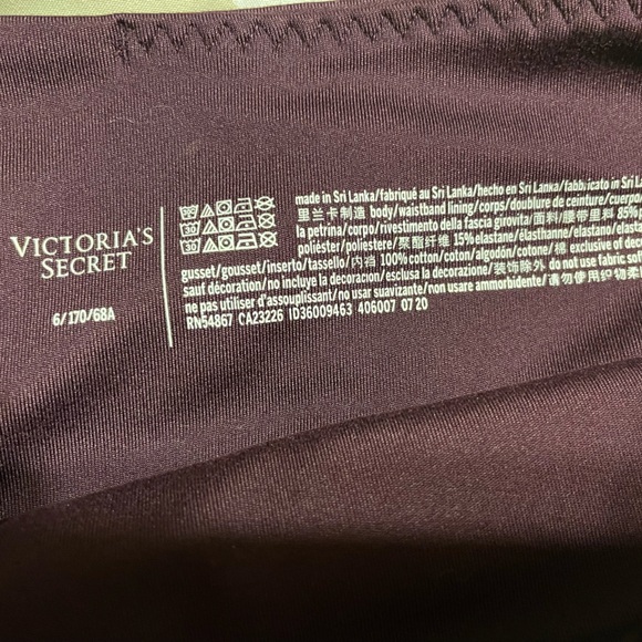Victoria’s Secret maroon knockout leggings brand new size 6 - Picture 2 of 2